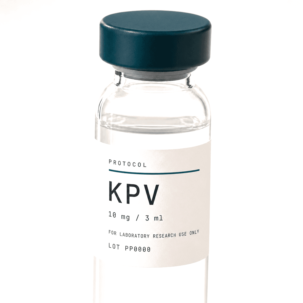 Protocol Peptides KPV vial label, detail view