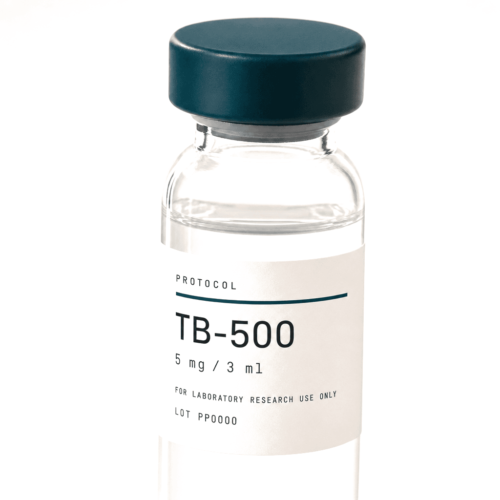 Protocol Peptides TB-500 vial label, detail view